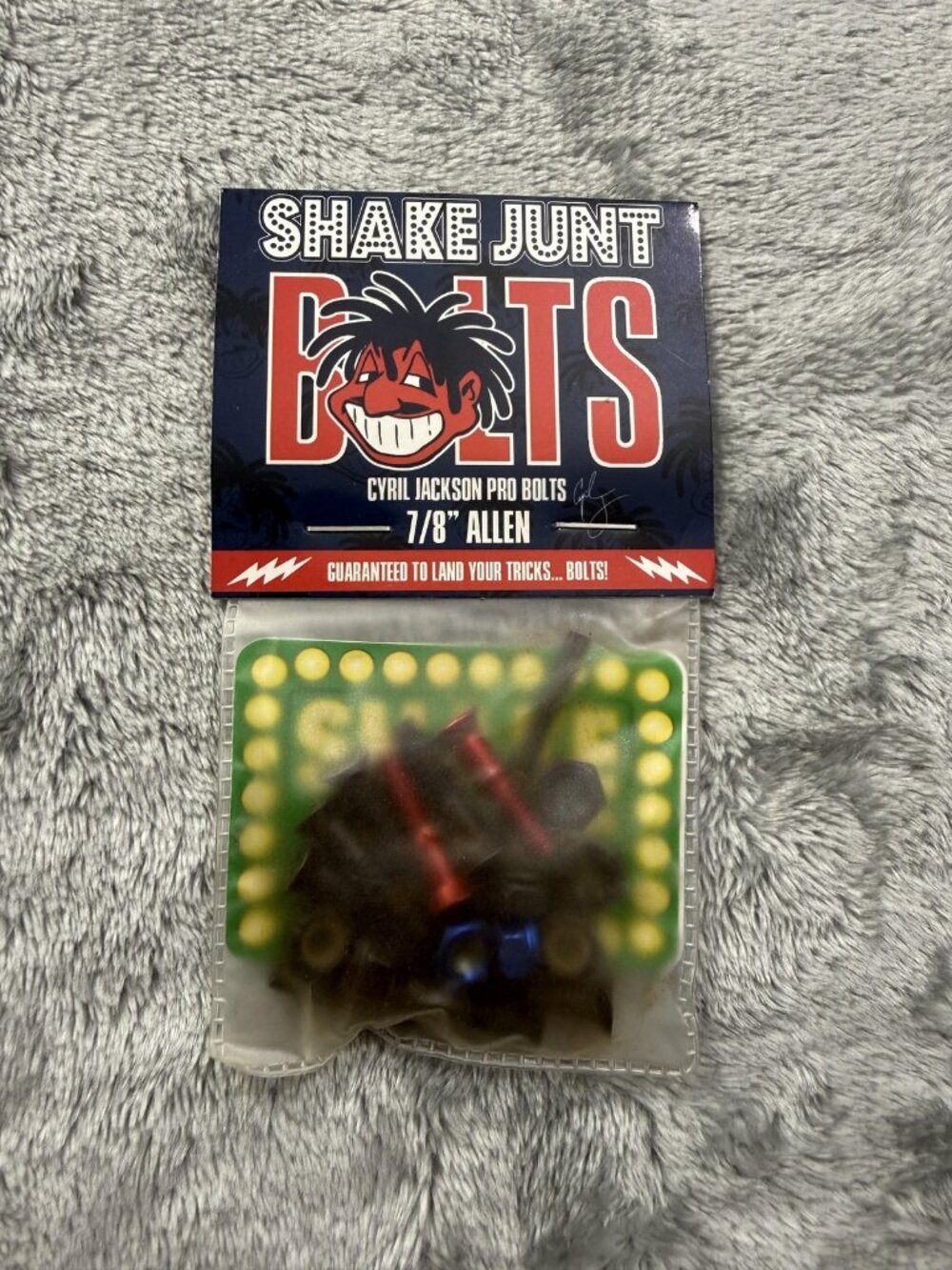 New Shake Junt Cyril Jackson Pro Bolts Skateboard Hardware 7/8 Allen Black Red